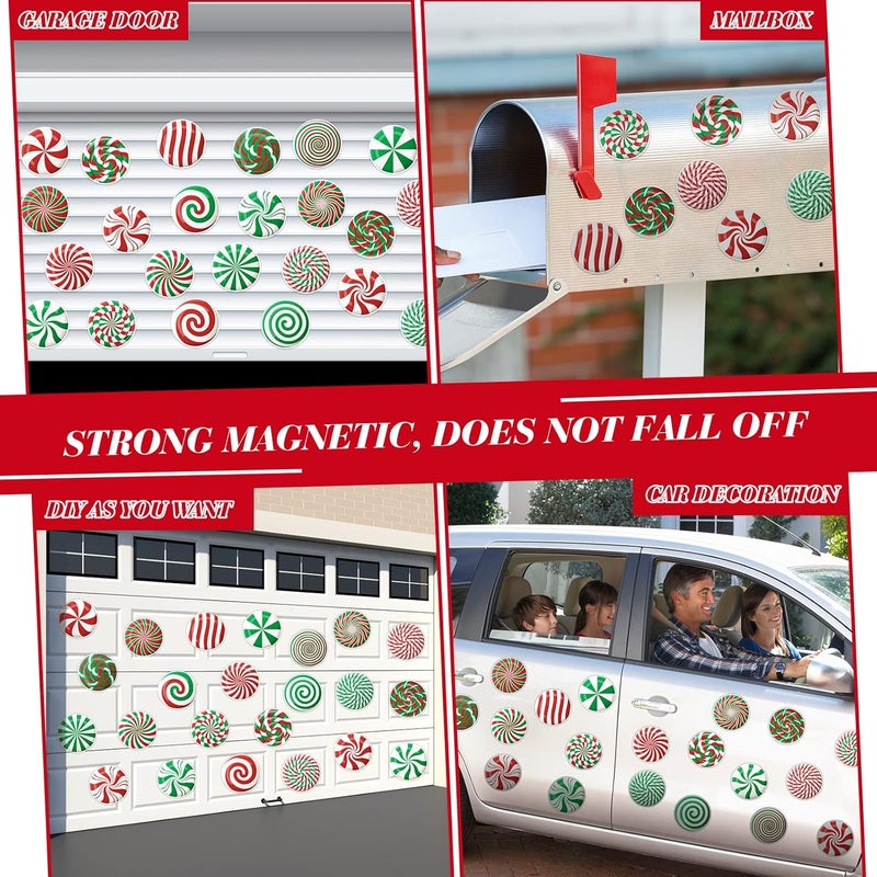 Ferraycle Christmas Magnetic Garage Door Decorations Xmas Garage Door Decor Car Magnets Stickers Refrigerator Decals - Image 5
